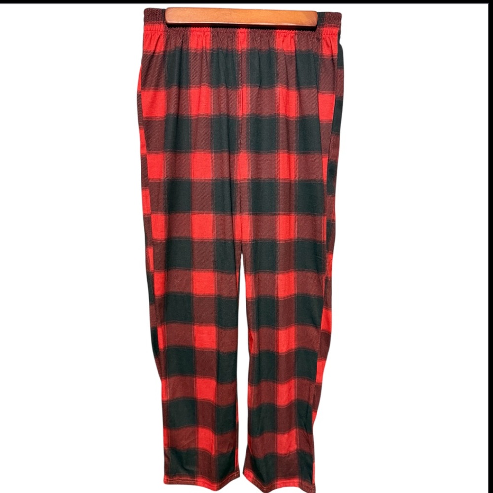 Big Kid Cat & Jack Red and Black Checkered Pajama Bottoms